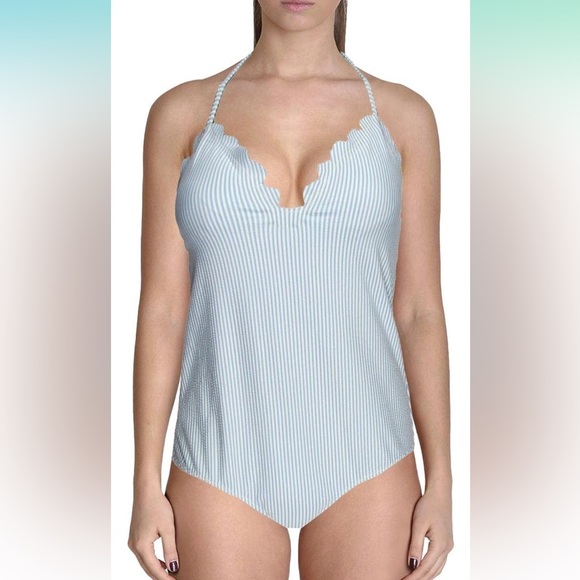 Jessica Simpson Under the Sea Scalloped Swimsuit-Medium - Picture 2 of 2